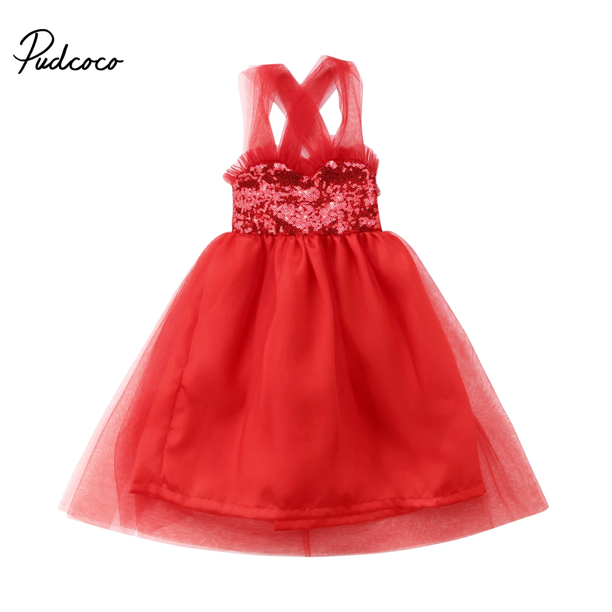 red newborn gown