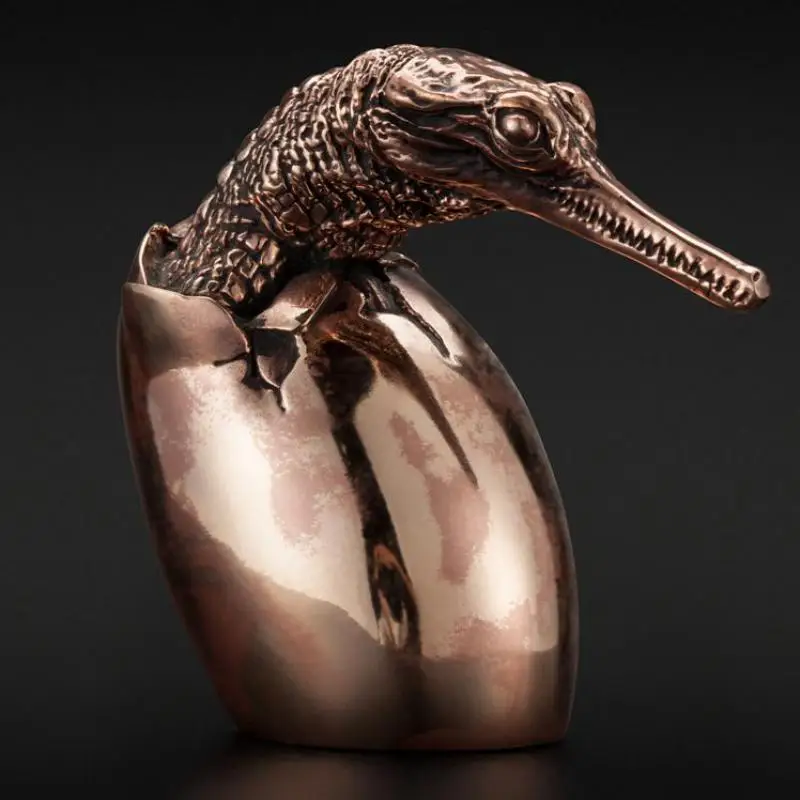 

OGRM Bronze Broken Shell India Crocodile Model Statue Scupture