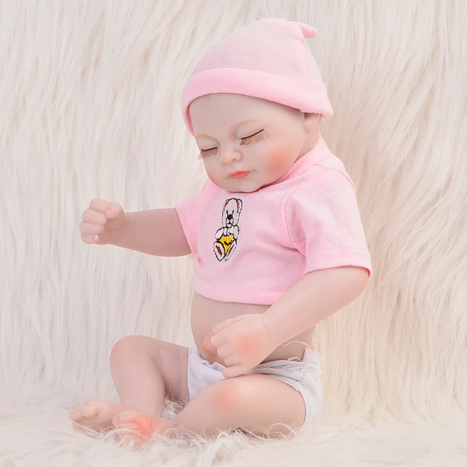 

11 Inch Mini Reborn Girl Doll Realistic Full Silicone Vinyl Princess Babies Dolls Princess Kids Toy So Kids Birthday Xmas Gift