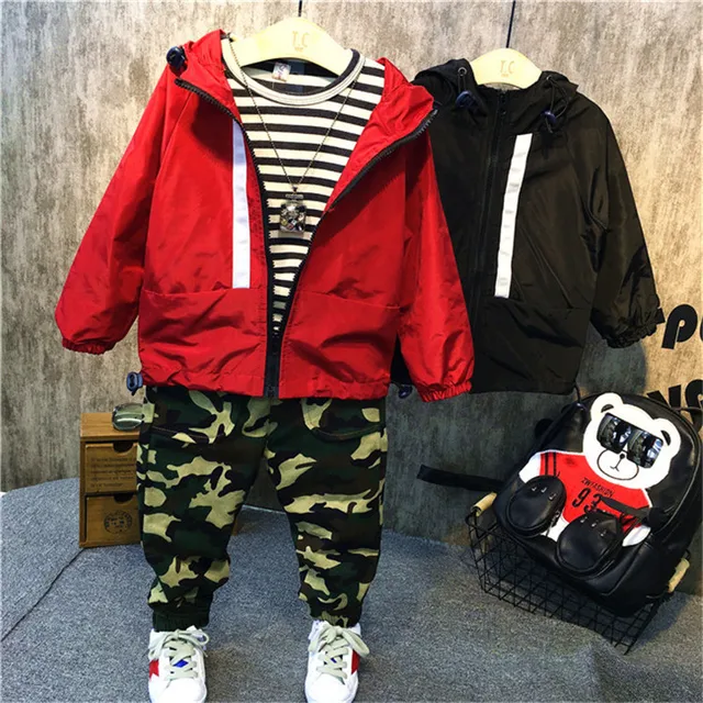Aliexpress.com : Buy 3pcs boys autumn spring clothing set red black ...