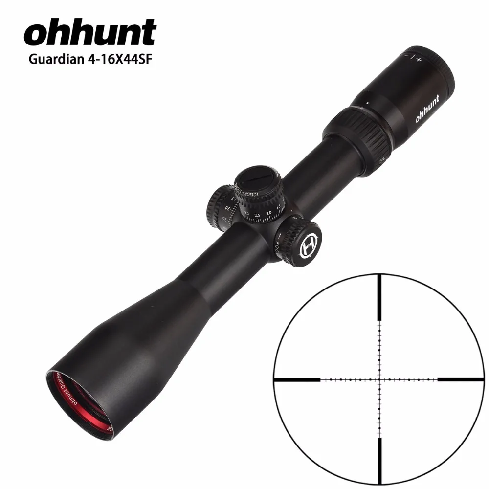 

ohhunt Hunting Rifle Scope Guardian 4-16X44 SF 1/2 Half Mil Dot Reticle Side Parallax Turrets Lock Reset Tactical Riflescopes