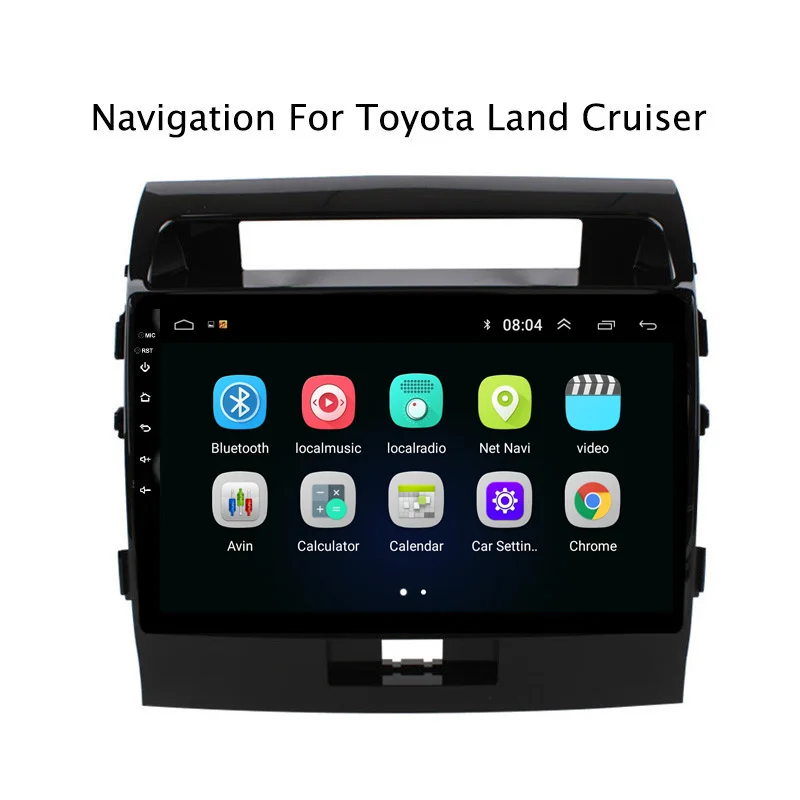 Clearance Ectwodvd Android 8.1 Car DVD Player GPS Navigation For Toyota Land Cruiser 2007-2012 Car Radio Stereo 2
