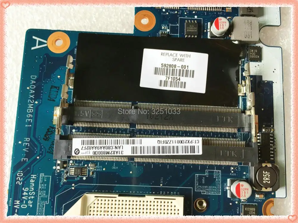 592808-001 لإتش بي كومباك PRESARIO CQ62Z-200 G62 CQ62 دفتر CQ42 G62 CQ62 اللوحة المحمول DA0AX2MB6E1 DA0AX2MB6E0 DDR3