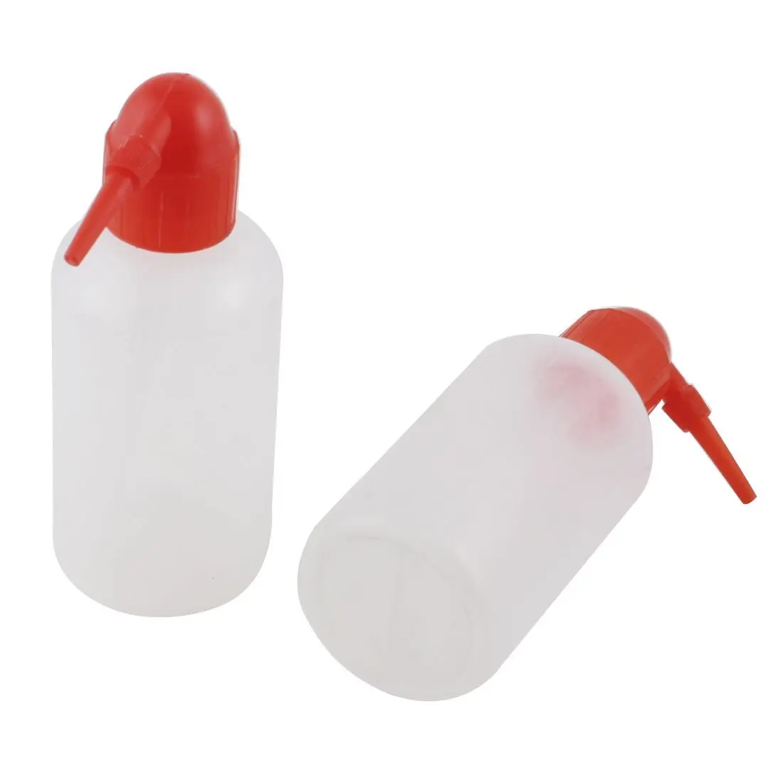 2 X 250mL 8oz Red Lid Plastic Chemical Alcohol Reagent Squeeze Bottle