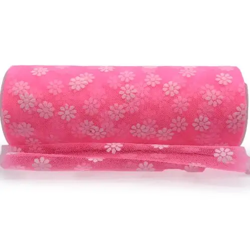 Фатиновая юбка-пачка из органзы в рулоне 15 см, 10 ярдов, на день рождения, Рождество, свадьбу, украшение для детского шоу, вечерние подарочные принадлежности - Цвет: Hot pink