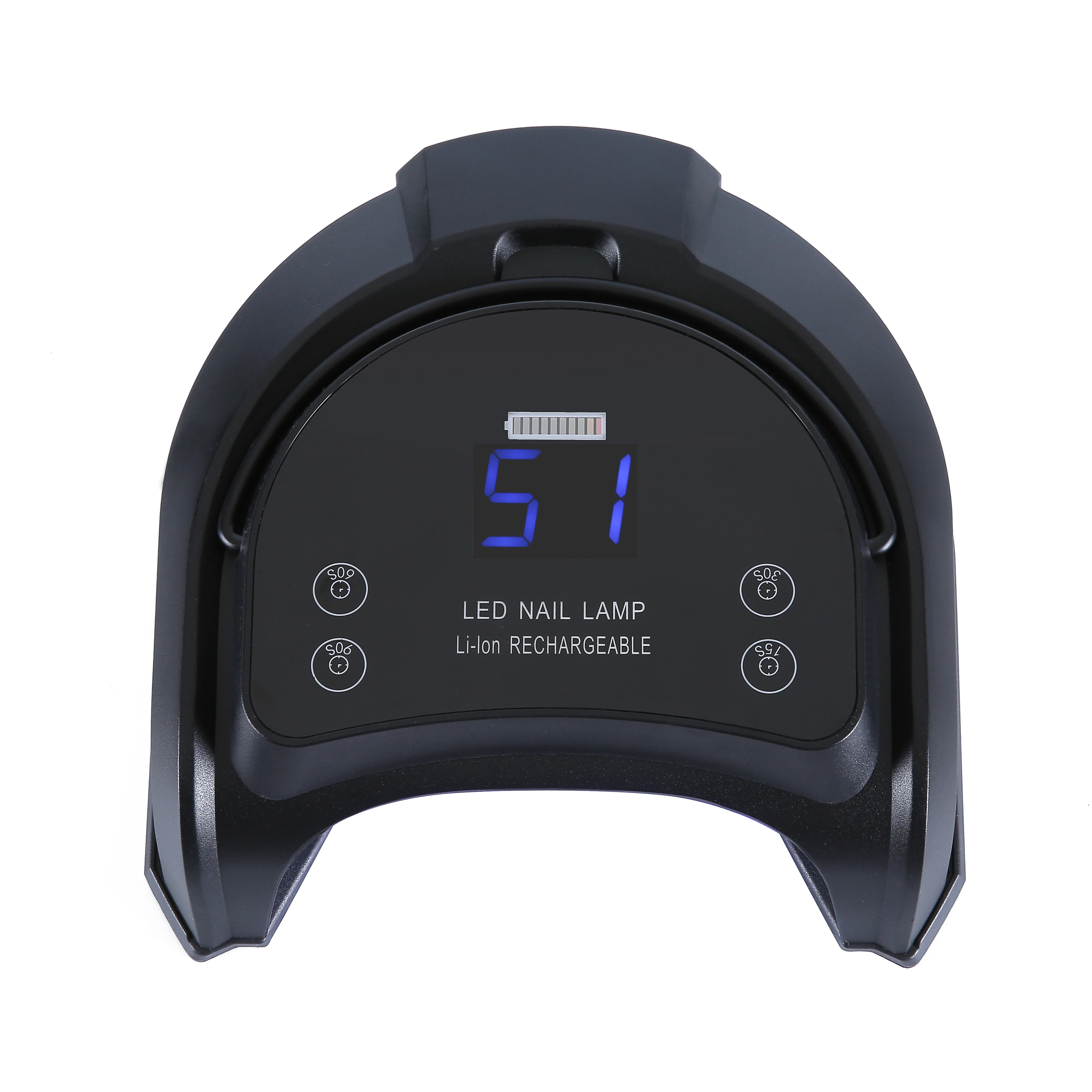 

Nail Dryer Rechargeable LED Nail Lamp 4 Timer LCD Battery Screen Portable Handle