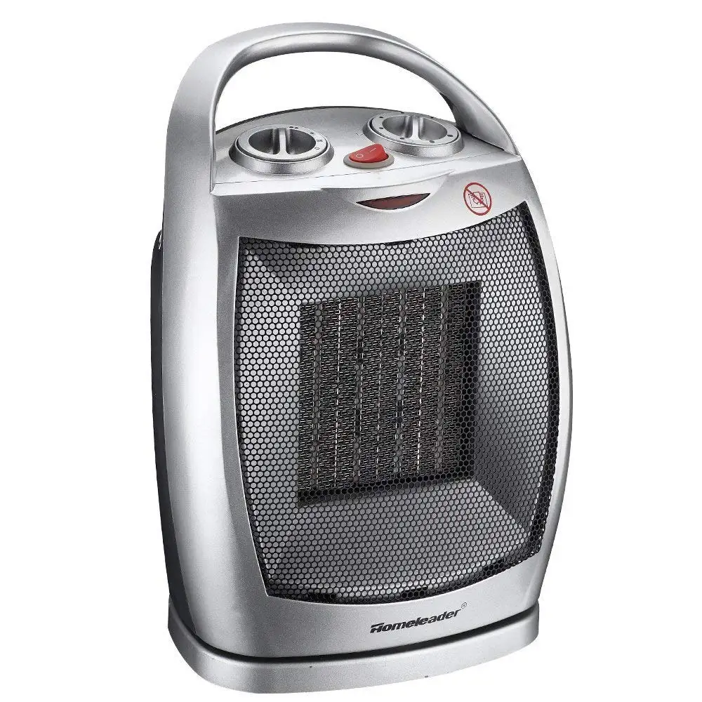 

Homeleader Ceramic Space Heater 750W/1500W Portable Electric Heater with Adjustable Thermostat Tip-Over for Home and Office