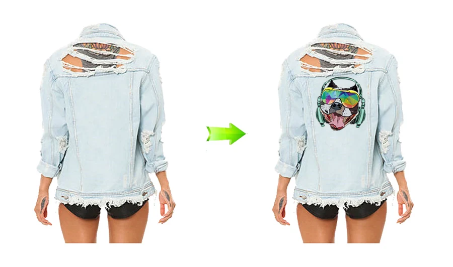 Iron On Patch Pop Bulldog A-Level Washable T-Shirt Diy Decoration Parches Ropa 2018 New Easy Print By Household Irons Parches 2