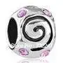 Pink Crystal Spiral Swirl Fit All Brands Silver Plated Beads Charms Bracelets 1000pcs/lot 925 beads New arrival A916 | Украшения и