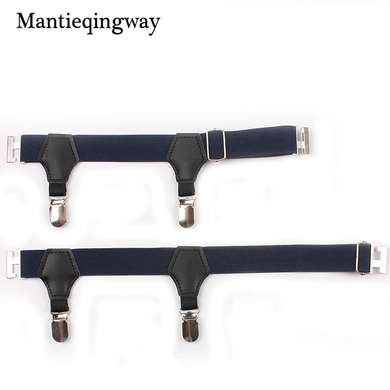 Mantieqingway модные Solid & Striped 2,5 см Регулируемые подтяжки для Для мужчин носок подвязки унисекс водоотталкивающий ремень tirantes Hombre