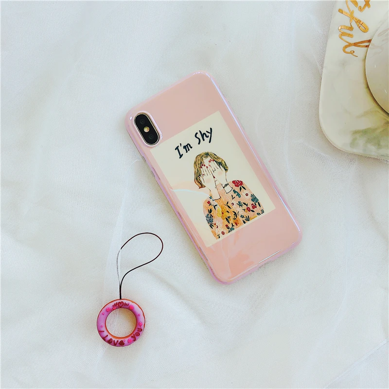 Universal mobile phone lanyard rope Anti-drop rope lanyard Finger Pattern Cellphone Ring Strap cute love donut for DIY U Disk3