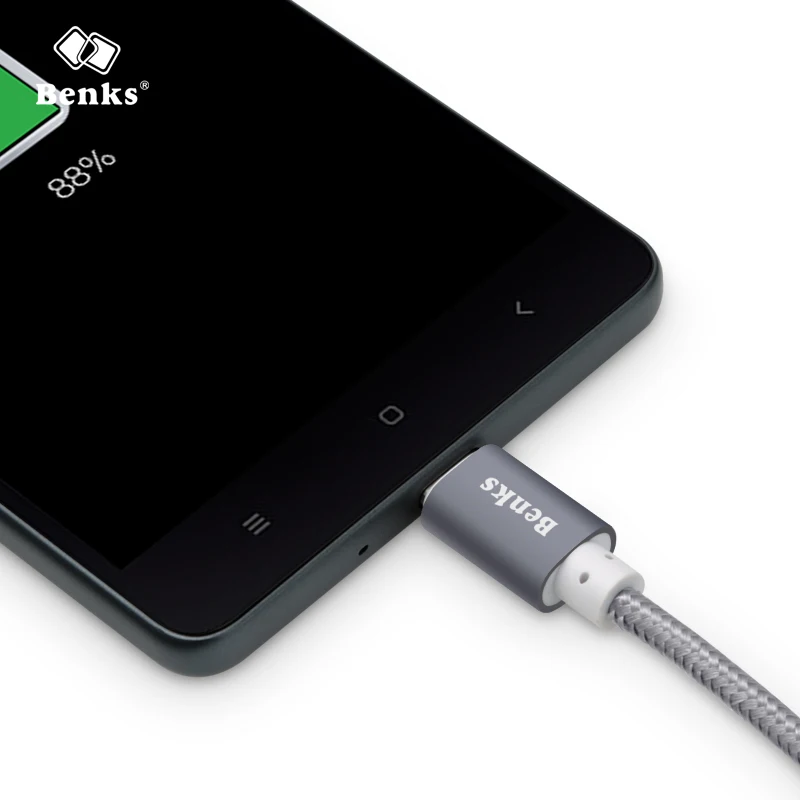 Benks Тип usb C кабель для samsung S9 S8 + 2A быстрой зарядки и передачи данных Xiaomi Mi 8 Oneplus 6 USB