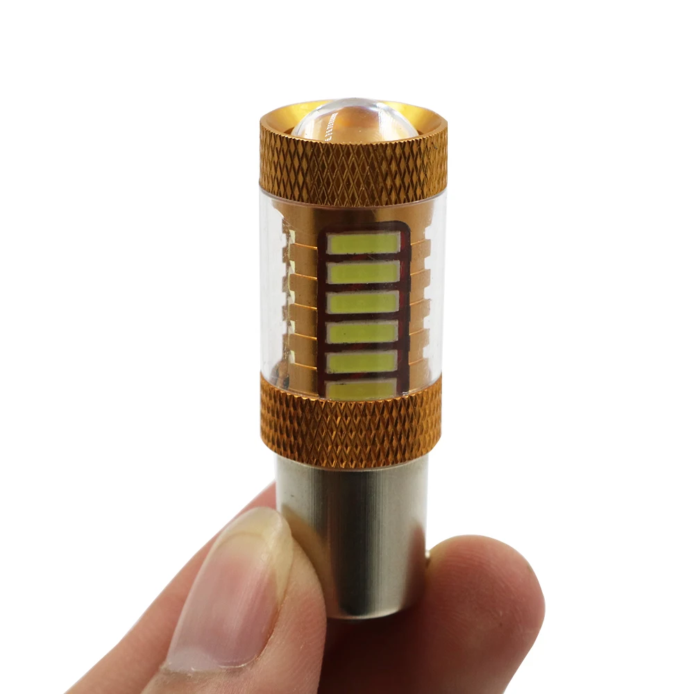 YSY 2 шт. S25 1156 BA15S 27SMD 7020 чип Автомобильная светодиодный ная Лампа Белая широкая стоп