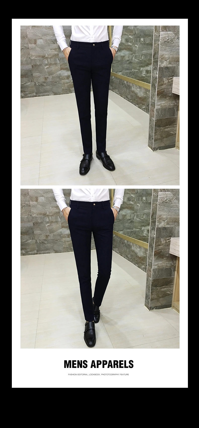 Новая мода,, бренд, мужской повседневный высококачественный однотонный костюм, брюки, мужской тонкий корейский стиль, легкий уход, костюм, брюки