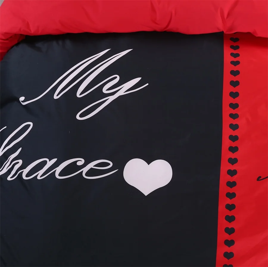 Черный и красный мой место ваше пара постельных принадлежностей Любовь