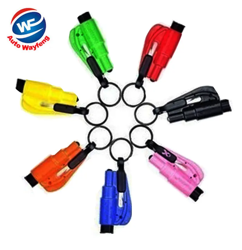 

Car styling Emergency Hammer Key Chain Seat belt Cutter Window Breaking Automotive Car Styling Escape Tool Safety Tools