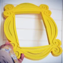 ТВ серия друзья дерево желтый фоторамка дверь Моники глазок картина с изображением