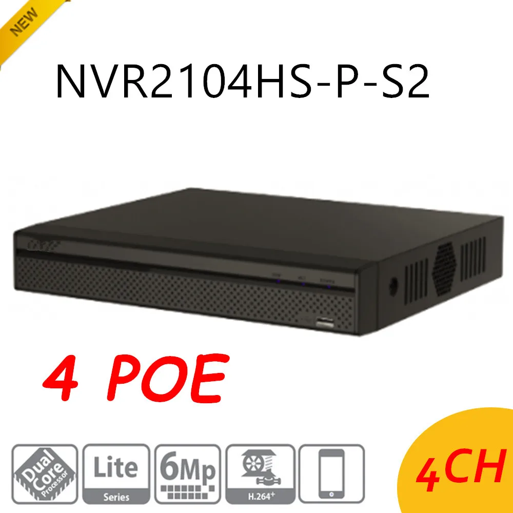 

DH Original English version NVR 4 Ports PoE 4CH NVR2104HS-P-S2 up to 6Mp Recording Onvif Network video recorder H.264+/H.264