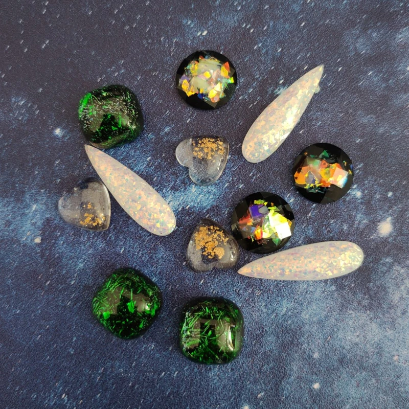 

10pcs Fashion Water Drops Earrings Dangle Resin Findings Diy Women Heart Necklace Bracelet Patch Jewelry Accessory Cabochon P70