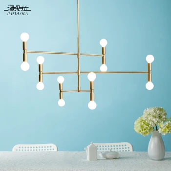 

Nordic modern iron herringbone branch pendant light glass ball bubble living room restaurant bedroom bar hanging lighting E27