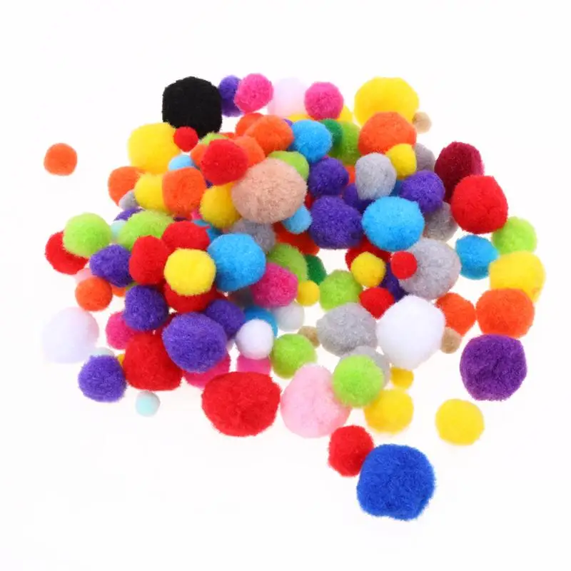 

Colorful Pompom Fluffy Ball Plush Cloth Craft Pom Pom Ball Hair Ball Sewing Garland Craft Home Decoration DIY Sewing Accessories