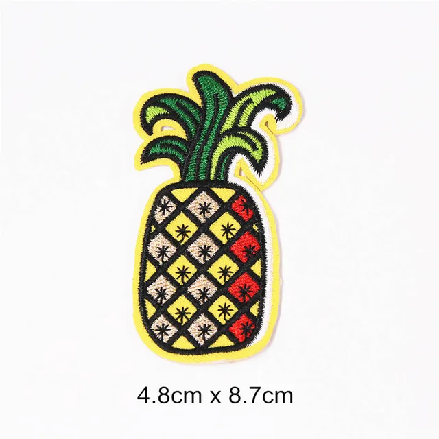 Pineapple Fabric Embroidered Patch Cap Clothes Stickers Bag Sew Iron On Applique DIY Apparel Sewing Clothing Accessories BU166 2