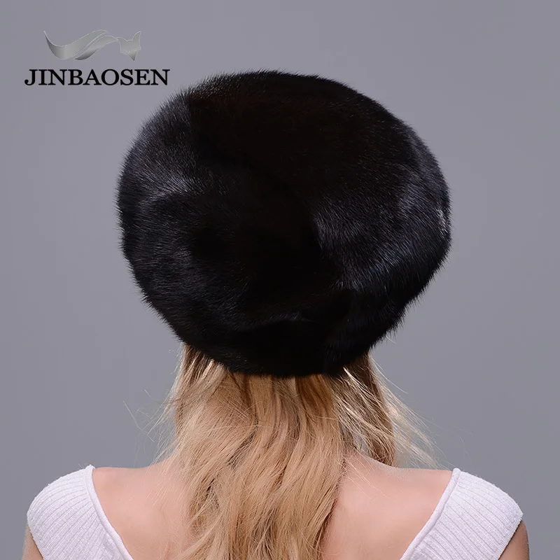 JINBAOSEN русская зимняя полностью замшевая шапка с роскошной модной черной толстой