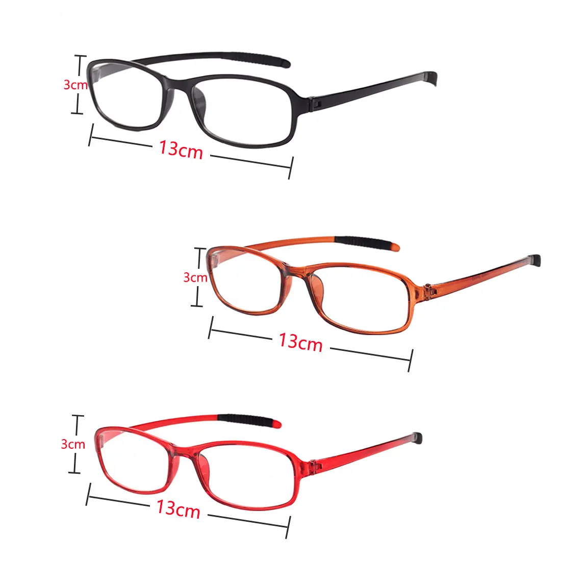 

Non-slip off rubber foot Ultralight Reading Glasses For Vision Care Men Women Bifocal Resin Anti-skidding Eyeglasses Diopter