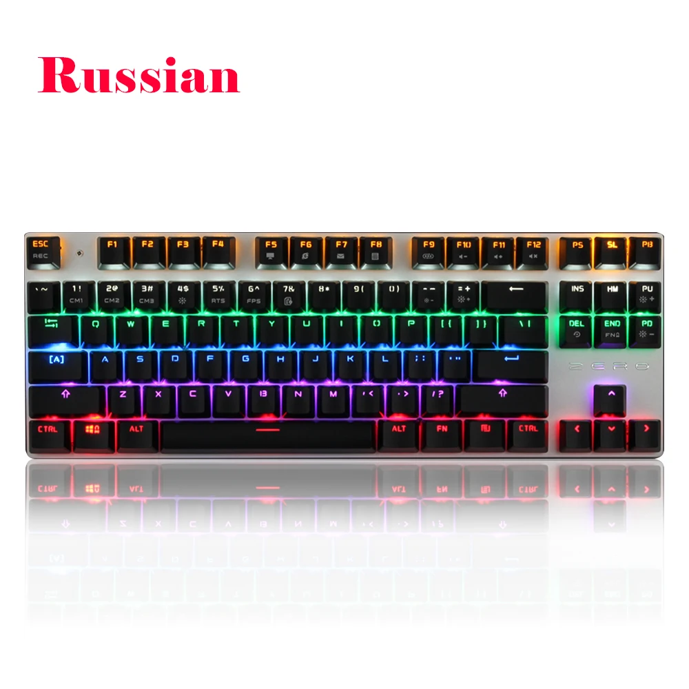 Механическая игровая клавиатура Metoo zero с подсветкой и защитой от привидения