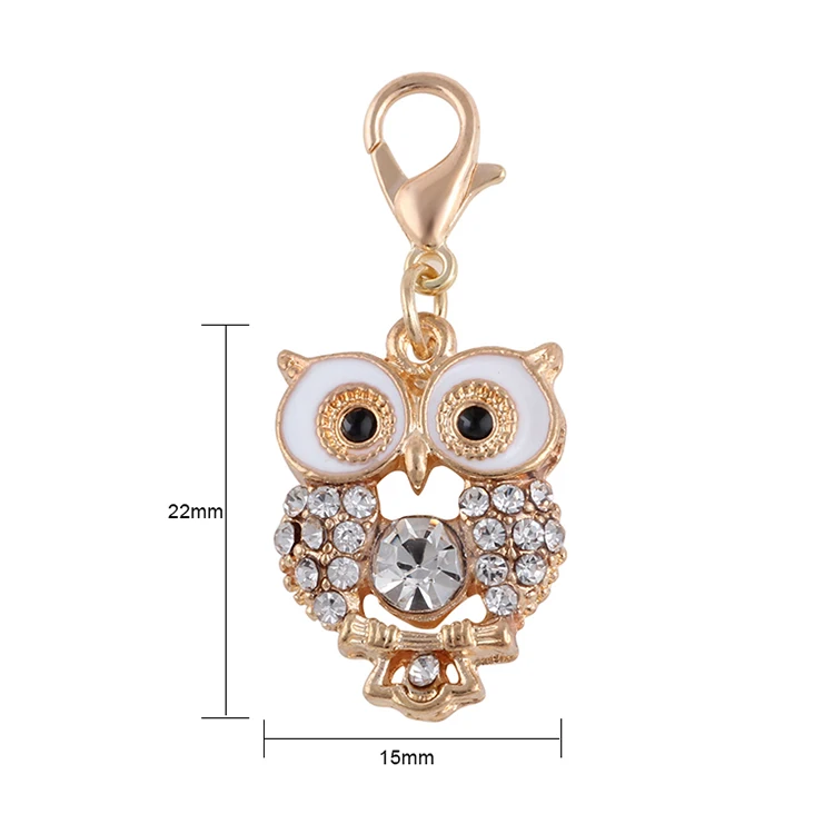 

20Pcs/lot Animal Owl Shape Crystal Bracelets&Bangles Charm Pendant Women Party Jewelry Gifts