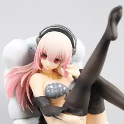 Аниме Супер Sonico бикини и диван черный Ver. 1/7 сексуальные ПВХ фигурку смолы Коллекция Модель игрушки куклы Подарки Косплэй