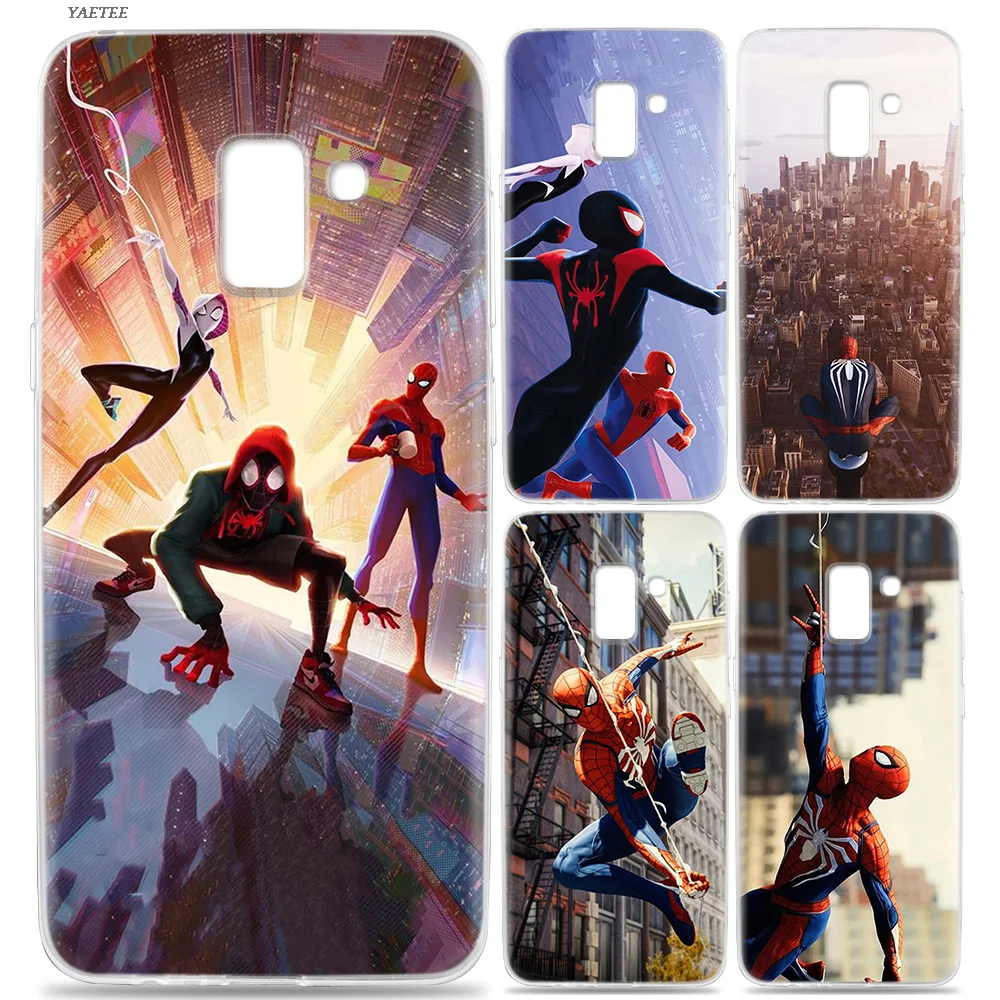 

Marvel Comics Spider-Man Soft Case For Samsung Galaxy J4 J6 Plus J3 J5 J7 J8 J2 Pro 2018 2016 Offical Painted Cover