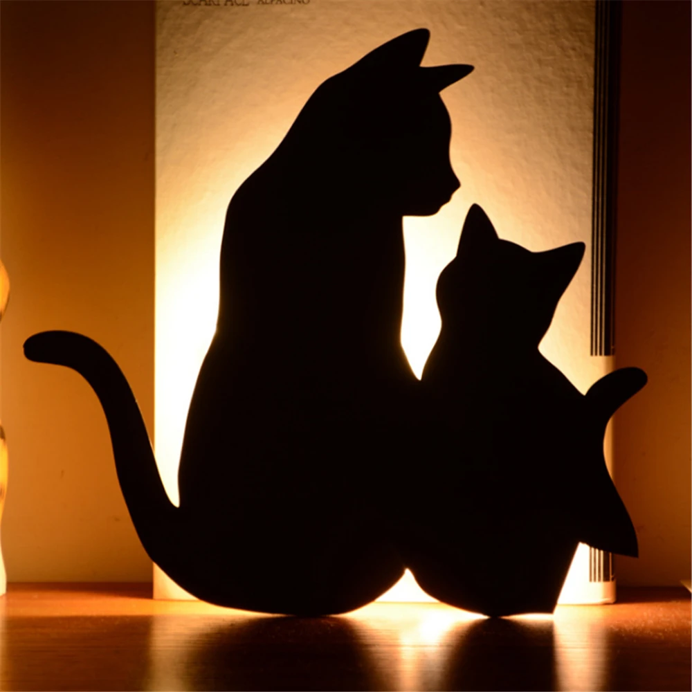 Silhouette Sensor nightlight Lucktao Novelty 3D cat Pattern Projection lamp,Marquee Sound Control led Lamp on Wall Paste Sound Control cat1 Silhouette Sensor nightlight Lucktao Novelty 3D cat Pattern Projection lamp,Marquee Sound Control led Lamp on Wall Paste Sound Control cat1