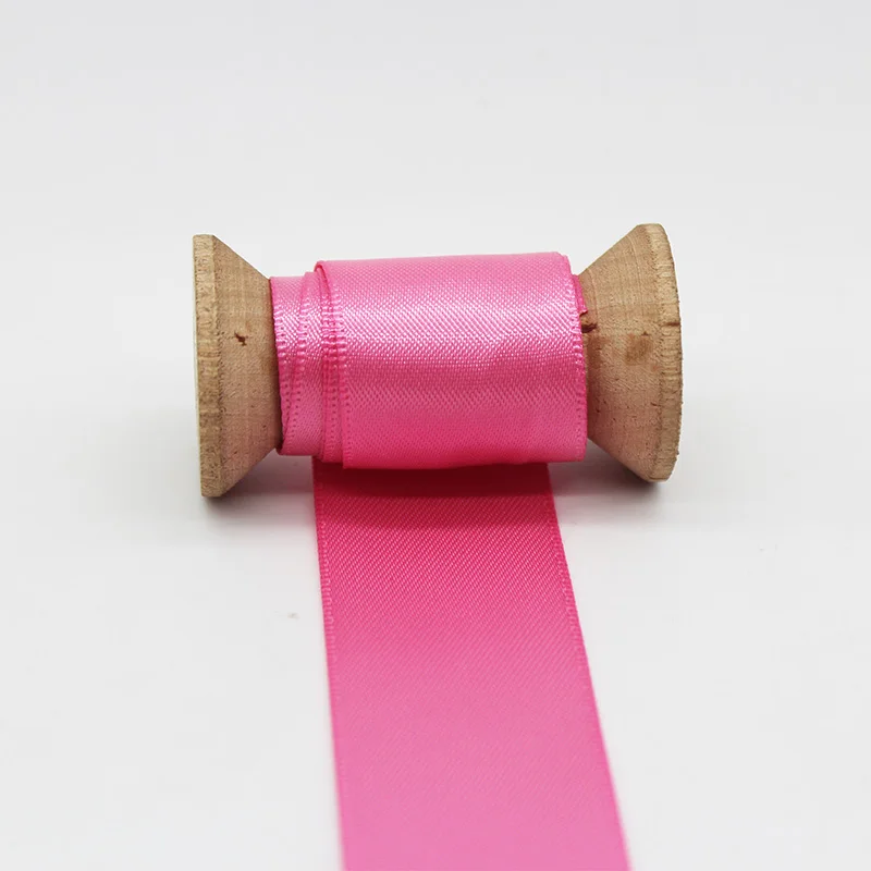 1 дюйм 25 мм атласная лента полиэстер ткань лента для рукоделия швейная лента бант рукоделие декоративная обертка аксессуары - Цвет: B-17 Hot Pink