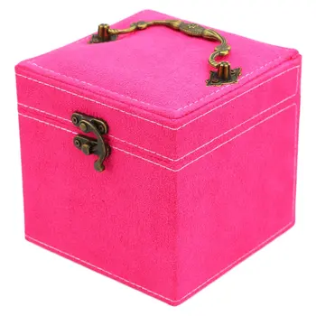 

Multi color flannel jewelry box / jewelry square box in high quality with 3 trays removable