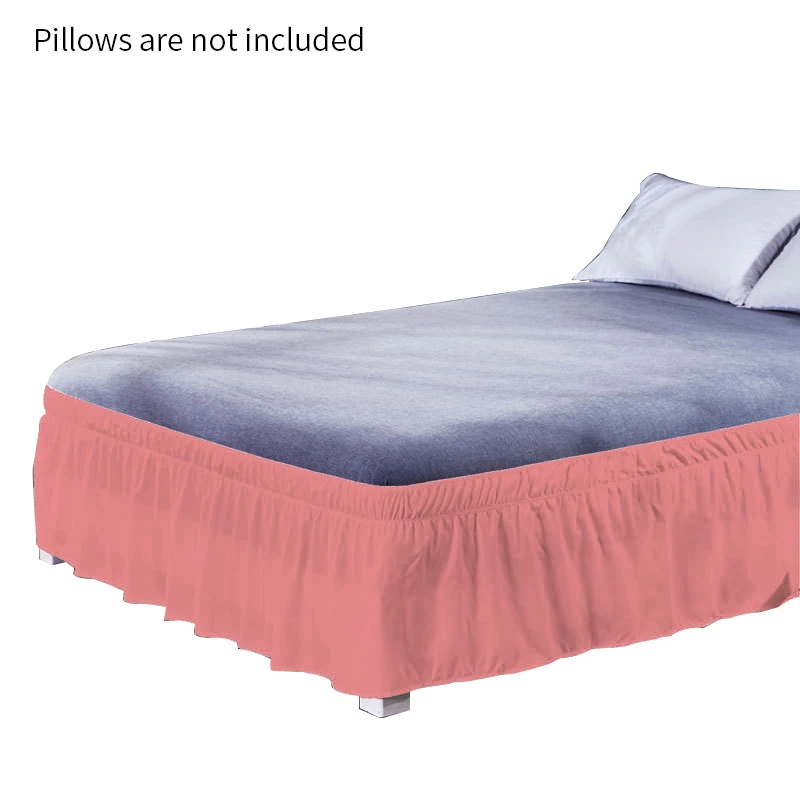 Новая Однотонная юбка для кровати элегантные аксессуары для постельного белья покрывало с рюшами высокое качество кровать матрас дышащая кровать юбка