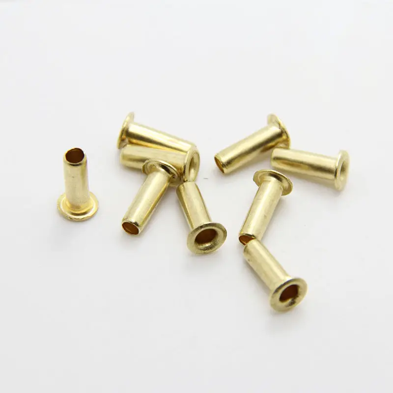 100pcs M2.04 M2.2 M2.25 brass hollow rivets pass through rivet single