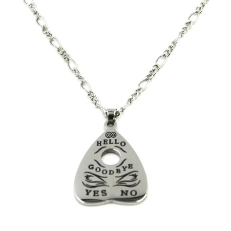 1 шт ожерелье с подвеской в виде сердца из нержавеющей стали Ouija с 2" панковским платком с цепью, модное ожерелье-чокер, ювелирные изделия для тела - Окраска металла: Yes or No (A)