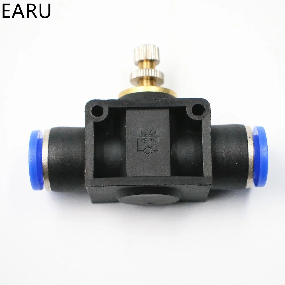 Дроссельный клапан SA 4-12 мм контроль скорости воздушного потока клапан трубка водяной шланг пневматический нажимной фитинги