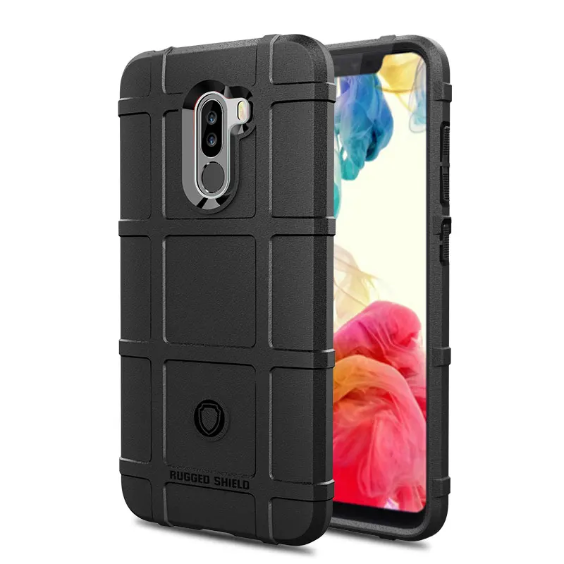 Чехол для Xiaomi Poco F1 силиконовый мягкий ударопрочный чехол из ТПУ Для Pocophone черный