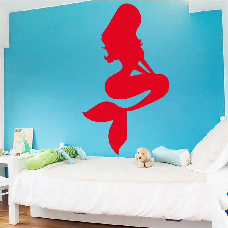 Buy Charming Mermaid Wall Stickers Living Room Decer
