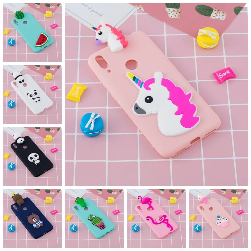 

3D Case For Huawei Y7 2019 Case Cute Panda Unicorn Fruit Flamingo Phone Cases For Huawei Y7 2019 Coque For Huawei Y7 2019 Case