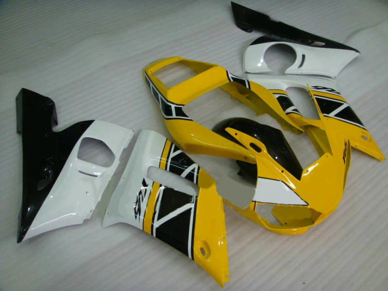 

Custom Fairing kit for YAMAHA YZFR6 98 99 00 01 02 YZF R6 YZF600 1998 2000 2002 ABS Yellow white black Fairings set+Gifts YE52