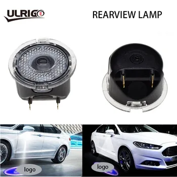 

new 2 pcs logo projection rear view rearview mirror shadow light side lamp for Ford Kuga Escape Explorer Edge Fusion Mondeo13-17
