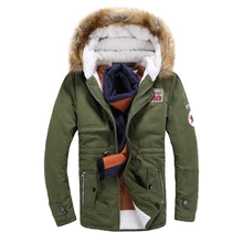 2016 Winter New Style Warm Men’s Jacket Parka Thick Warm Fur Collar Long Cotton Jacket Men Comfortable Cotton Hooded Parka Men