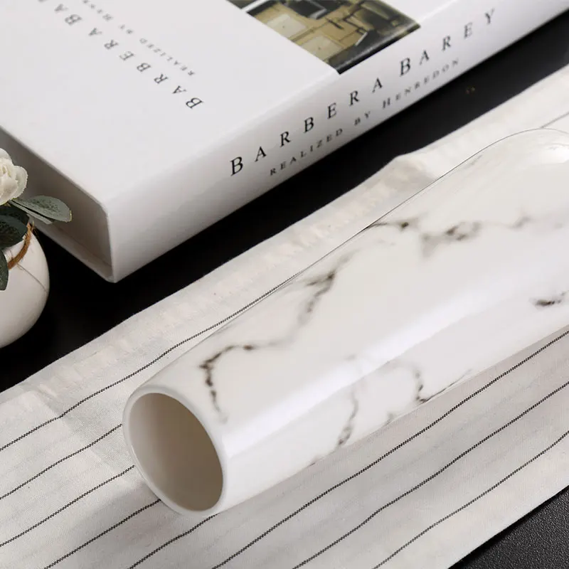 Ваза керамическая белая настольная с мраморным рисунком|home decor vase|decorative vasemodern vase |