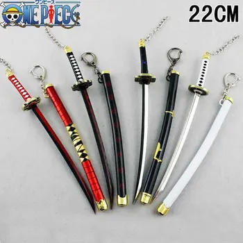 

9.05'' 22cm Hot Pop Anime One Piece Roronoa Zoro Metal Katana Sabre 4 Styles White Knife Weapon Figure Pendant Collectibles