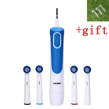 

Free Shipping and Gifts Rotating Electric Toothbrush Battery replaceable with 4 Brushheads No Rechargeable Oral Hygiene Health