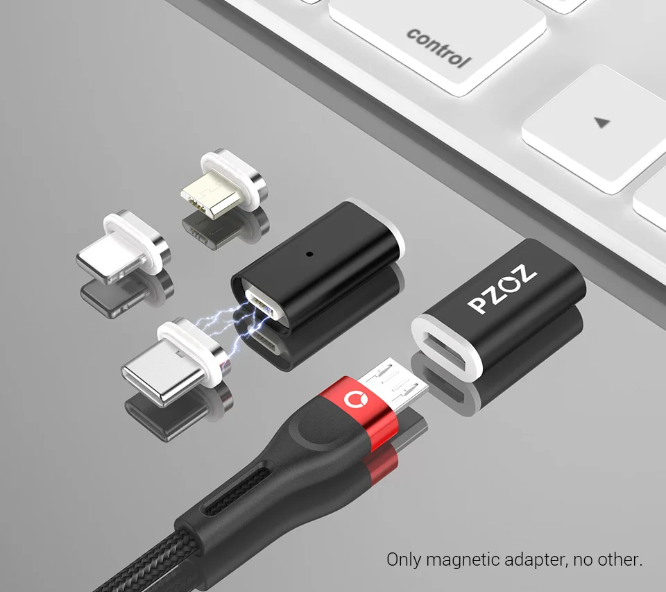 PZOZ Магнитный Кабель-адаптер Micro usb адаптер для быстрой зарядки телефона Microusb type-C магнитное зарядное устройство usb c для iphone xiaomi type C