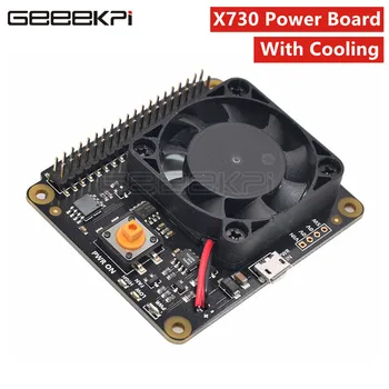 

GeeekPi X730 Power Management Board & Safe Shutdown Function & Auto Cooling Fan Expansion Board for Raspberry Pi 3B+ (plus) / 3B